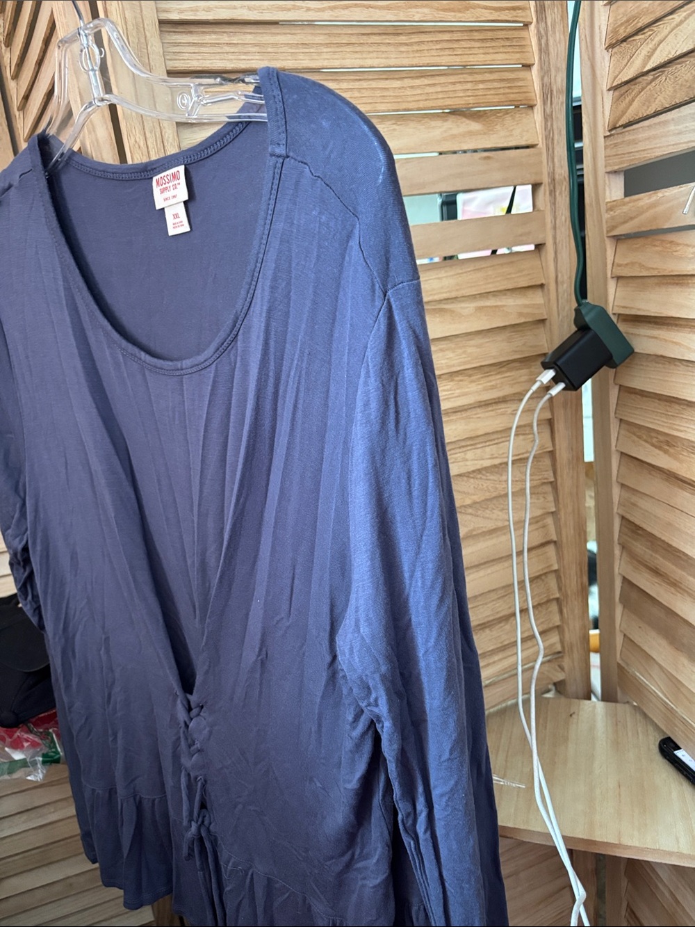 Mossimo Supply Co. Tie-Front Long Sleeve Top XXL